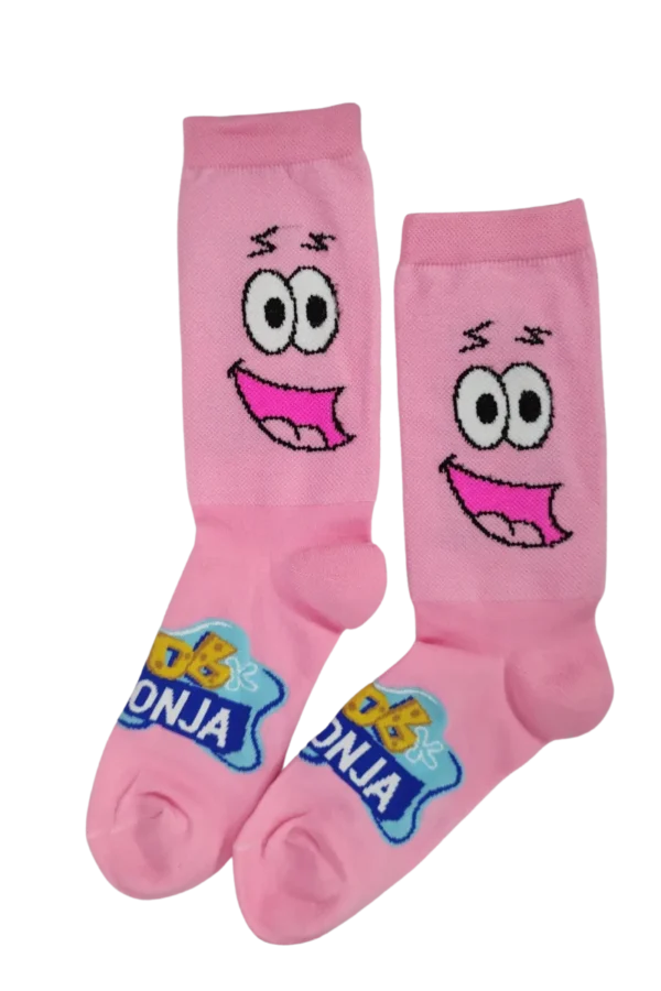 Medias rosadas estampadas de Patricio
