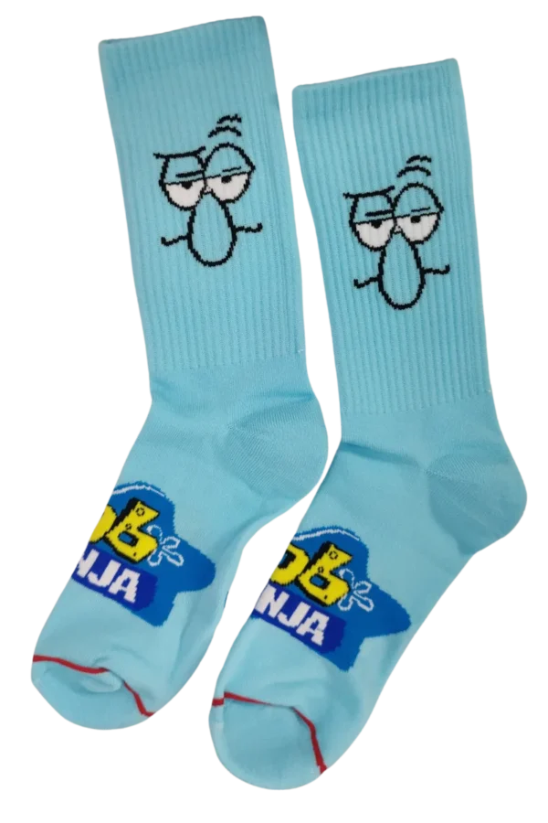 Medias celestes estampadas de Calamardo