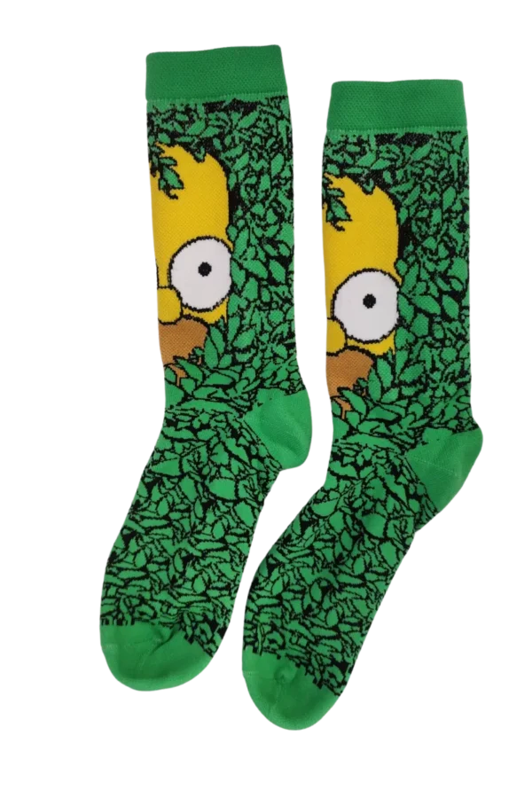 Medias verdes de Homero escondiéndose